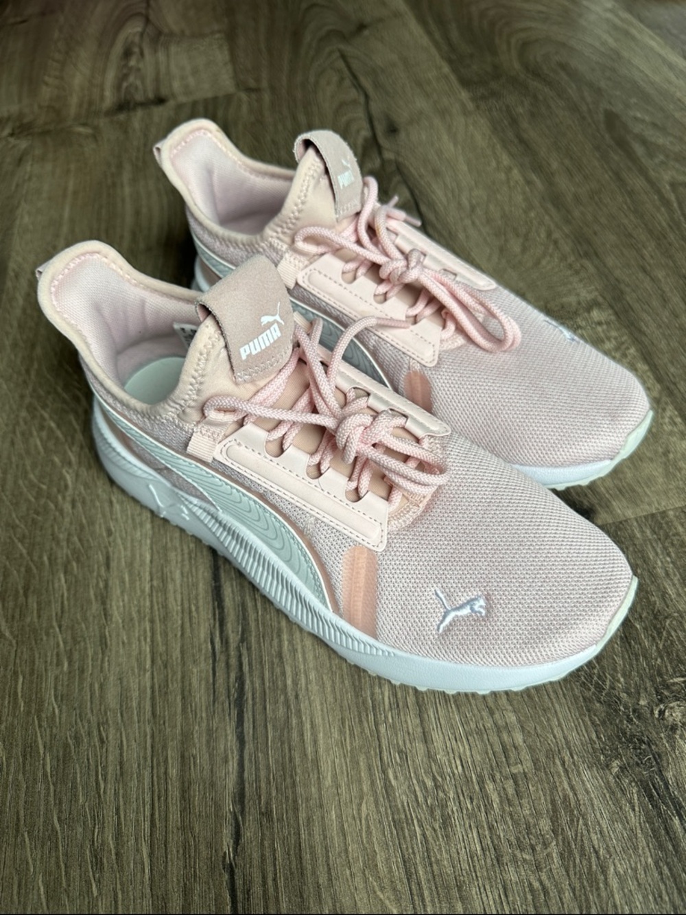 Puma Women's Light Pink Softfoam Athletic Sneakers with White Sole